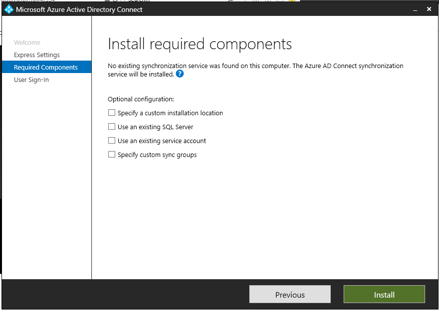 Install and configure Azure AD connect
