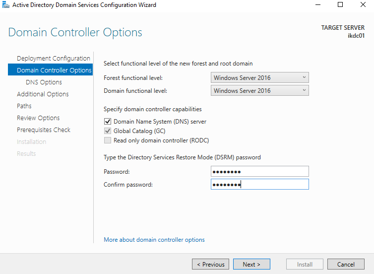 AD install in server2019