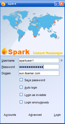 spark client login